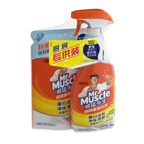 威猛先生清爽柠檬厨房重油污净500g+420g 商品图0