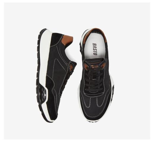 百货世界-百思图-纺织物/猪剖层革男休闲鞋 商品图2