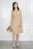 OCTAVIA 杏色双排扣束腰风衣 5451 商品缩略图0