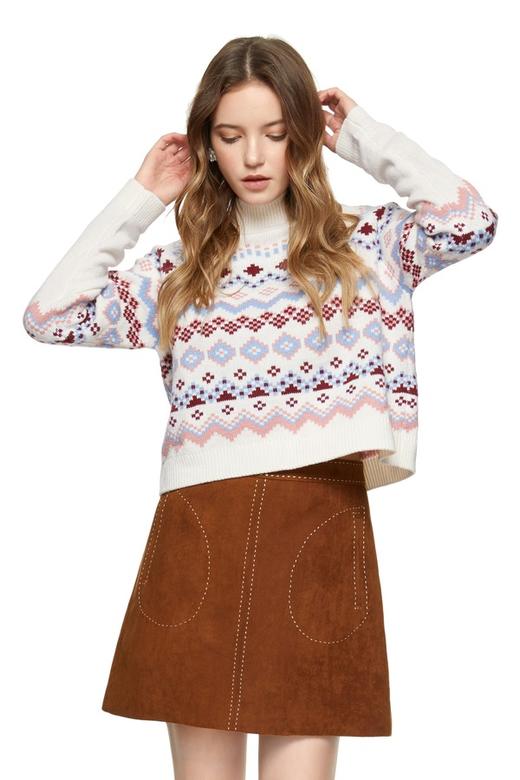 Monki 费尔岛提花半高领毛衫 8617 商品图0