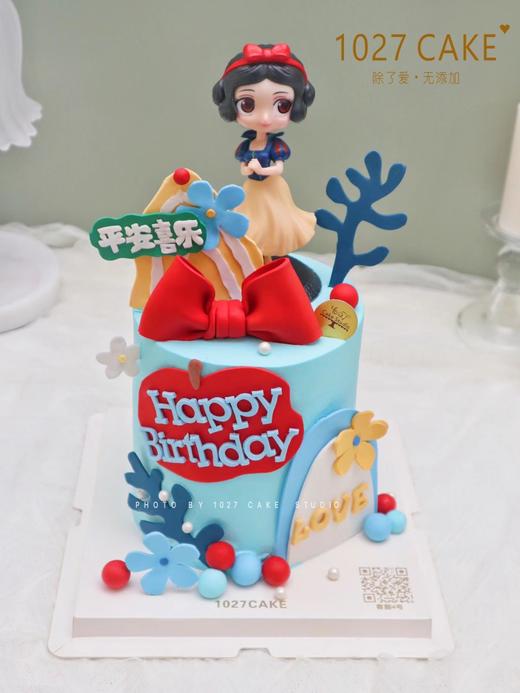 1027CAKE | 白雪公主蛋糕 翻糖装饰 蝴蝶结 商品图2