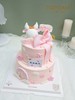 1027CAKE | 双层款式 翻糖装饰 蝴蝶结 牛牛 商品缩略图1