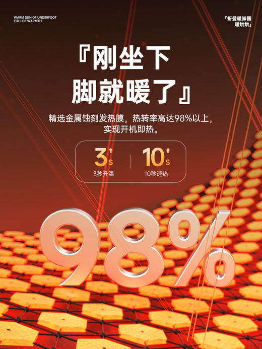 向物折叠暖脚器-暖烘烘 既能按摩又能取暖 实用贴心又安全的御寒利器 商品图1
