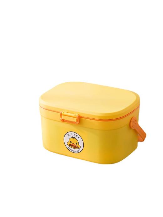 「手提式双层药箱」黄鸭款家用大容量药箱 手提装药收纳整理箱多层折叠医药箱 商品图4