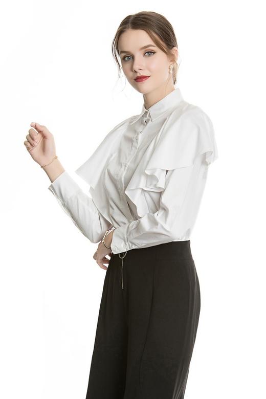 Hiderwater海浛 荷叶边装饰白衬衫 3242 商品图2