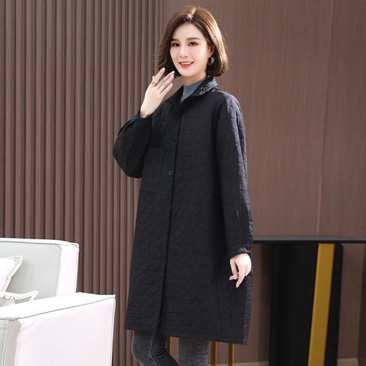 polo领夹棉风衣，韩版宽松保暖过膝百搭休闲外套HR-WH2359-29 商品图3