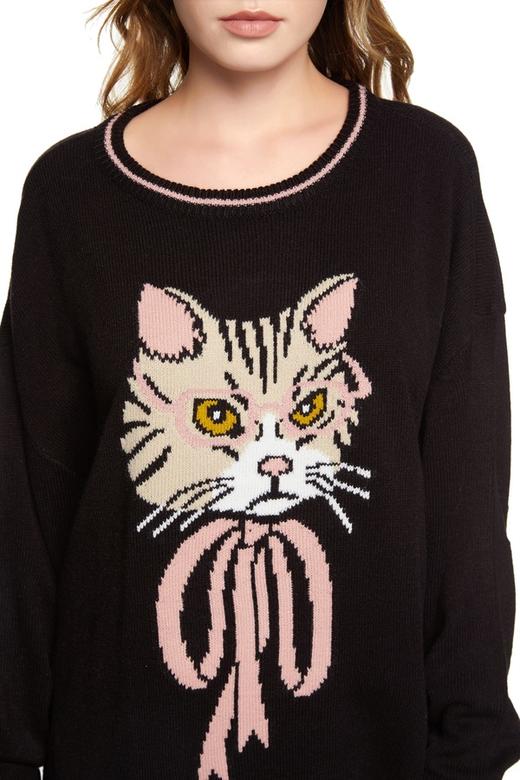 Monki 卡通图案黑色套头毛衫 8618 商品图2