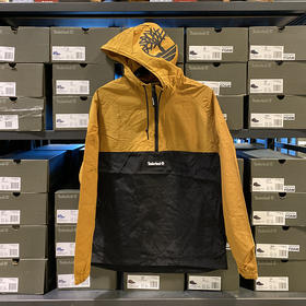 秋季新款 Timberland/添柏岚男士拼色半拉链连帽套头长袖夹克外套