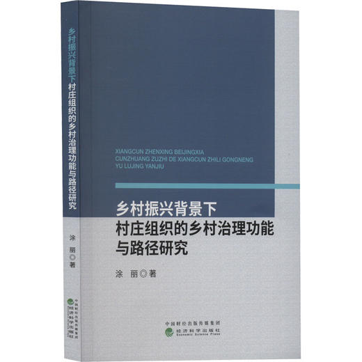 乡村振兴背景下村庄组织的乡村治理功能与路径研究 商品图0