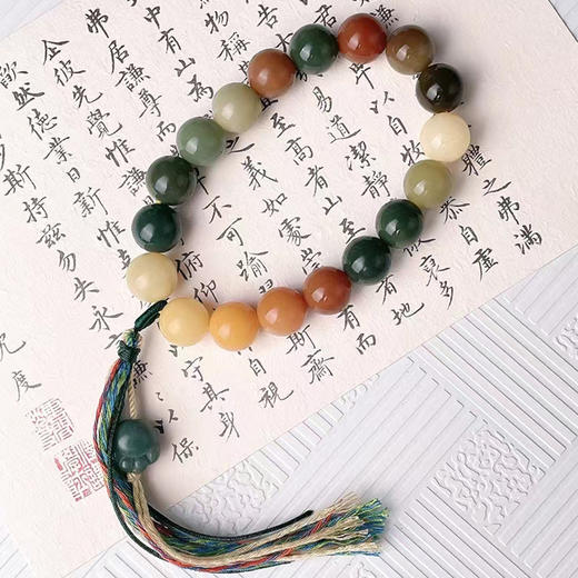 六鑫珠宝 白玉菩提DIY敦煌喵款手持手串 商品图3