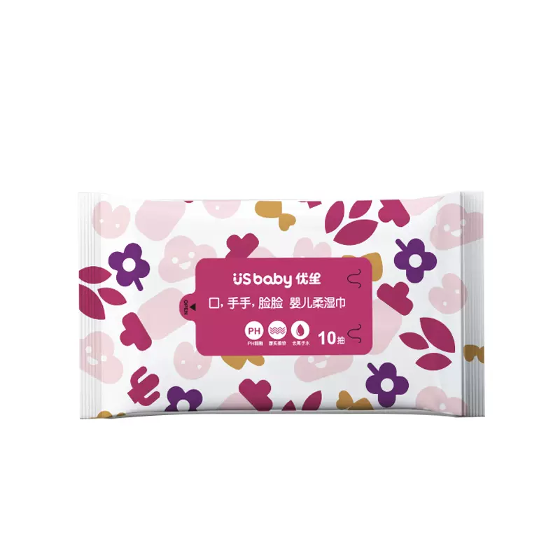 【优生】手口脸婴儿柔湿巾10抽*10包
