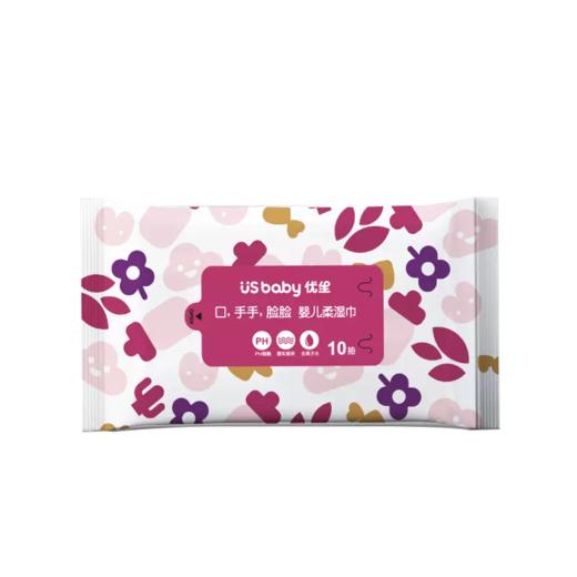 【优生】手口脸婴儿柔湿巾10抽*10包 商品图0