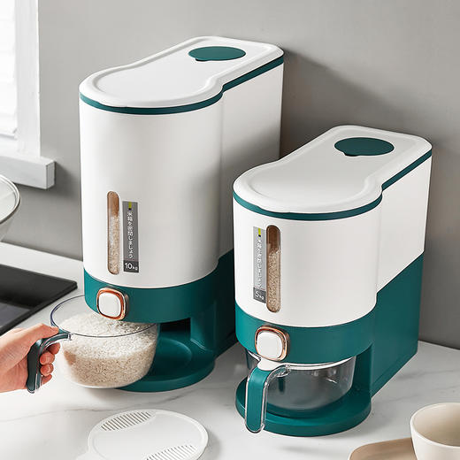 按压计量大容量储米桶防虫防潮密封家用大米收纳箱米桶 商品图0