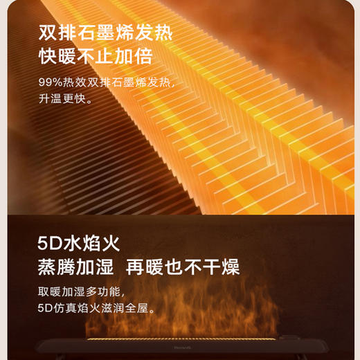【节能省电 恒温舒适】白朗踢脚线取暖器T22Pro水焰火 智能电子控温 温暖后自动关 智能APP控制 回家前即可提前暖房 商品图4