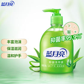 蓝月亮 芦荟抑菌洗手液300g/瓶 清洁抑菌99.9% 芦荟滋润 泡沫丰富易冲洗 抑菌洗手液