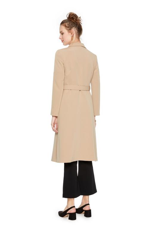 OCTAVIA 杏色双排扣束腰风衣 5451 商品图3