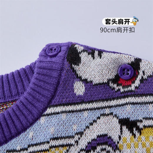 【商场同款】迪士尼童装秋冬新品男童保暖潮流针织衫满印可爱儿童毛衣 商品图6