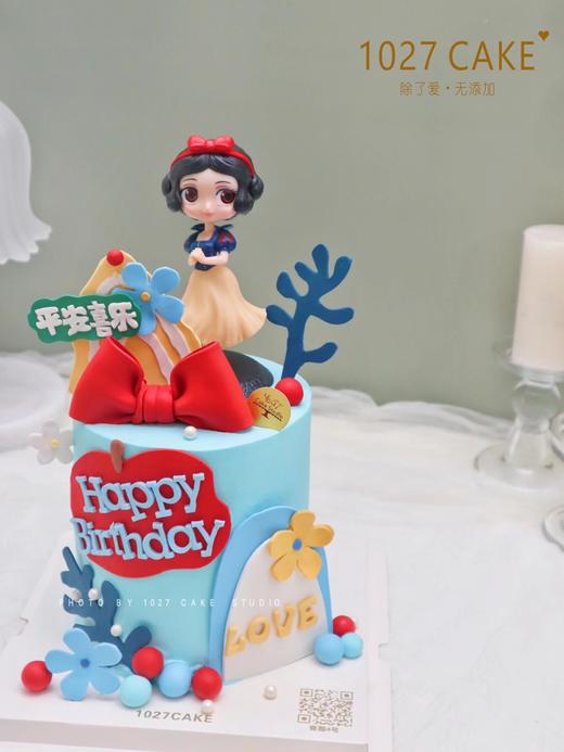 1027CAKE | 白雪公主蛋糕 翻糖装饰 蝴蝶结 商品图1