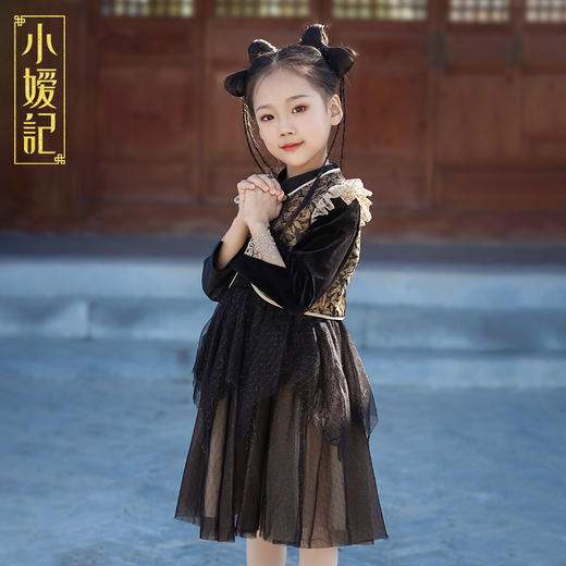 小嫒记新年套装裙--羽墨套装 商品图1