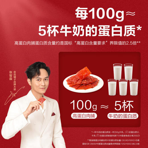 良品铺子 高蛋白肉脯500g(27小包左右) 靖江的猪肉脯肉干肉脯休闲零食小吃猪肉干礼品礼盒送礼 商品图0