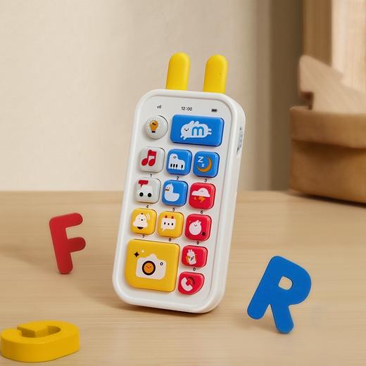 贝恩施儿童早教手机婴儿宝宝仿真按键音乐电话女孩可啃咬益智玩具 商品图0
