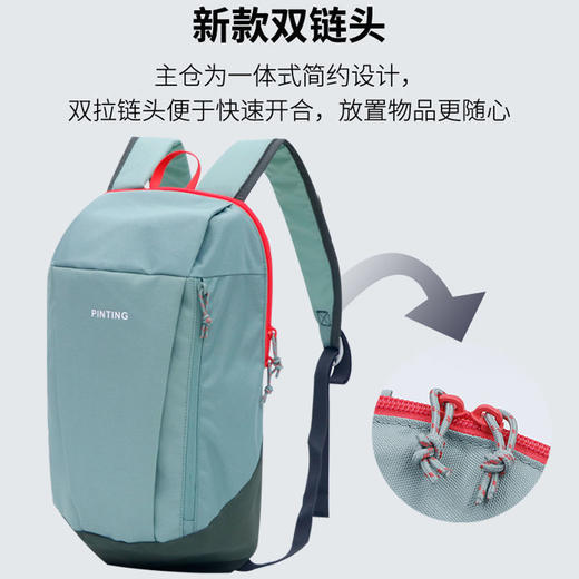 硬朗轮廓 防盗拉链 随性双肩包 户外运动小背包 轻便旅行包帆布游玩背包ykk12 商品图2