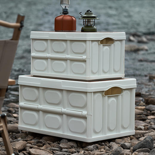 加厚可折叠大号衣服收纳箱户外野营木盖款大容量整理箱 商品图1