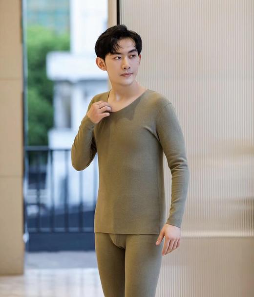 已下架】轻盈、柔软、韧性好 | 欧戴斯 男士羊绒蛋白养肤保暖内衣套装[福利品] 商品图2