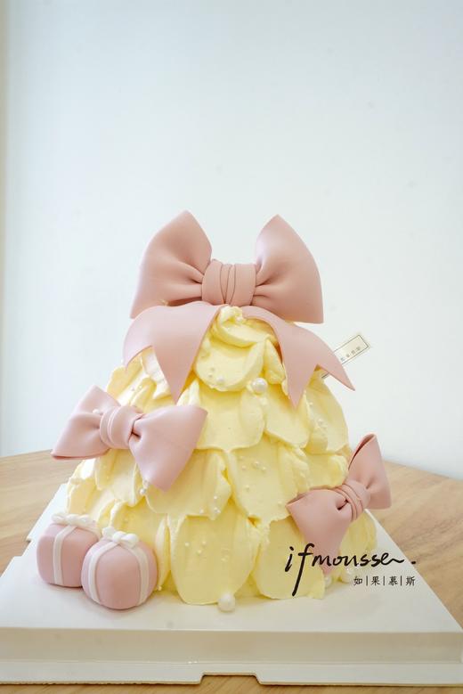 「女士」纪念 奶夫夫 蝴蝶结 圣诞树蛋糕 商品图1