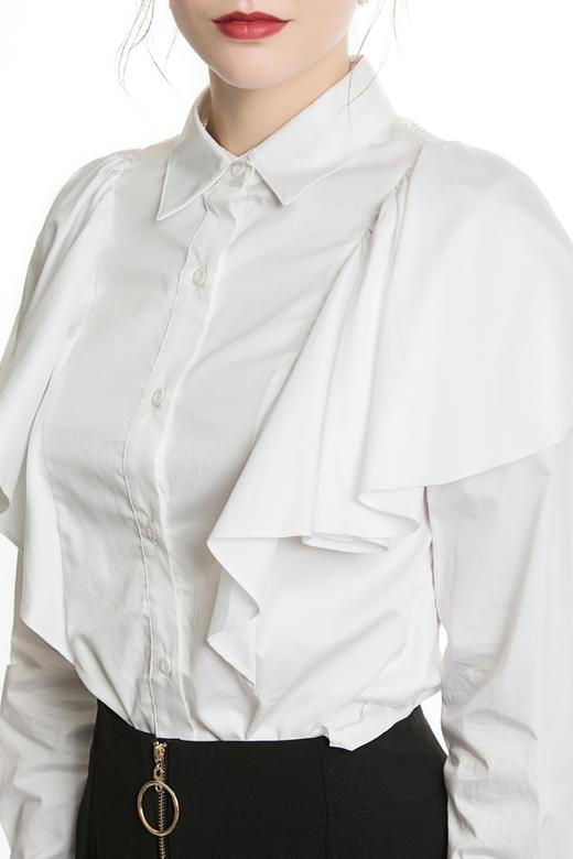 Hiderwater海浛 荷叶边装饰白衬衫 3242 商品图4