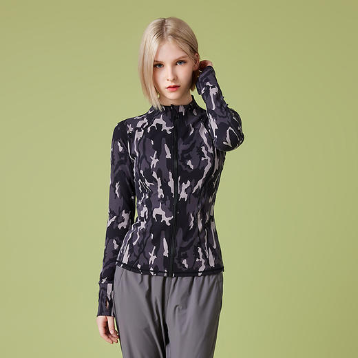 哈瓦塔进口花纱户外运动塑型瑜伽外套H320147 商品图5