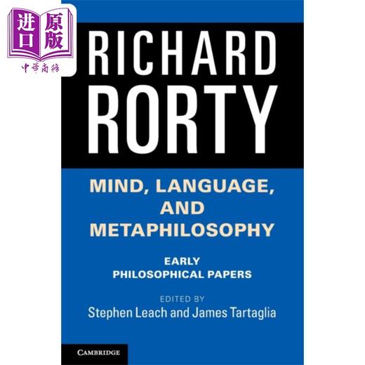 预售 【中商原版】理查德 罗蒂 心智 语言和元哲学 早期哲学论文 英文原版 Mind  Language and Metaphilosophy Richard Rorty 商品图0