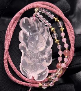 粉晶吊坠-九尾狐