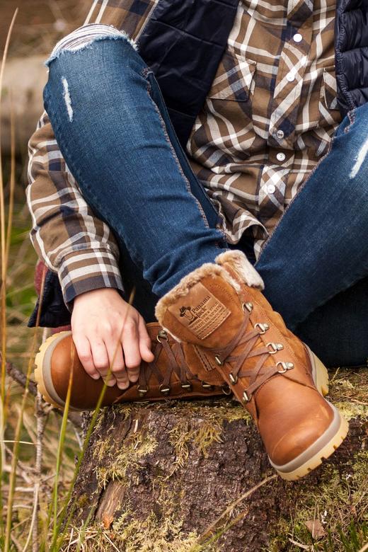 #断码特价36码#西班牙原产时尚舒适加毛款女士皮靴 TB1黄褐色(优质保暖毛内衬) 商品图6