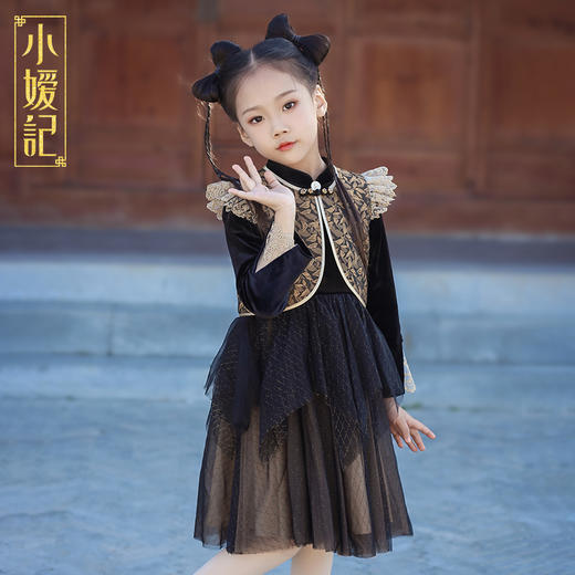 小嫒记新年套装裙--羽墨套装 商品图3