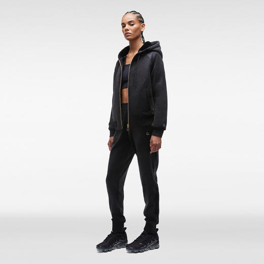 MOOSE KNUCKLES 女士驼鹿指关节徽标压花连帽外套 黑色 M32LS638G 975 商品图3