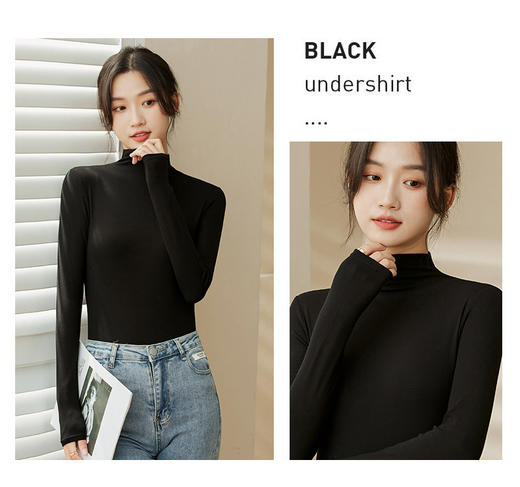 半高领打底衫女秋冬内搭磨毛上衣7227 商品图7