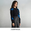 JUDYHUA LOGO弧型袖设计款针织上衣 JHC4M006 商品缩略图1