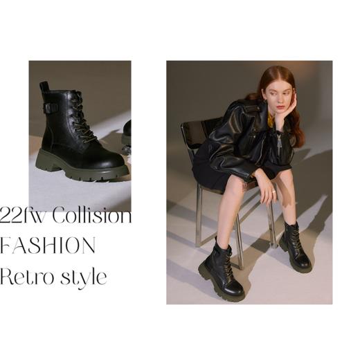 百货世界-百思图-牛皮革女皮靴 商品图1