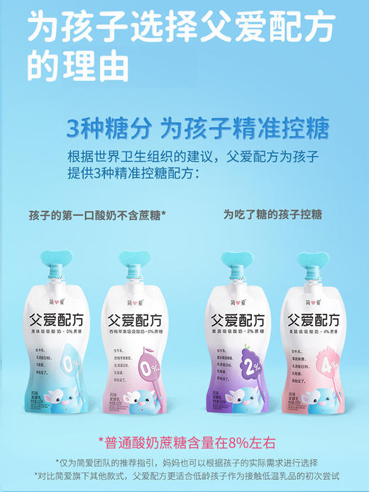 【简爱·酸奶】100g/袋 简爱酸奶 儿童酸奶12袋 控糖低温 无添加剂 0蔗糖低糖 商品图5
