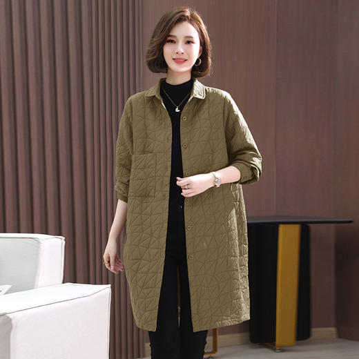 polo领夹棉风衣，韩版宽松保暖过膝百搭休闲外套HR-WH2359-29 商品图1