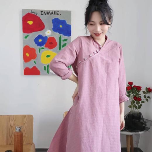 【抖音专属】连衣裙（22707468CX-紫茎屏风） 商品图3