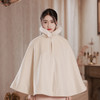 披风保暖，冬复古毛领宽松毛呢立领旗袍百搭斗篷披肩外套女中国风HYM-017 商品缩略图2