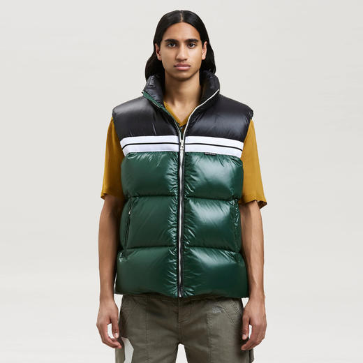 PALM ANGELS 棕榈天使 男士绗缝拉链羽绒马甲 混色 PMED018F22FAB001 5510 商品图1