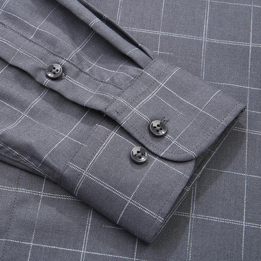 【特】【新款DDA】大依优型大码男装衬衫长袖格子衬衣宽松休闲商务男士上衣 商品图4