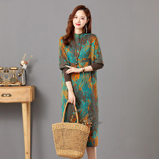 配大衣毛衣裙，中长款高冷御姐风针织打底裙子CC-E-5208 商品图0