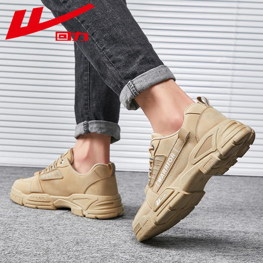 回力男鞋工装鞋2023秋冬季新款马丁靴加绒保暖休闲户外短靴鞋子男0715/213N 商品图4