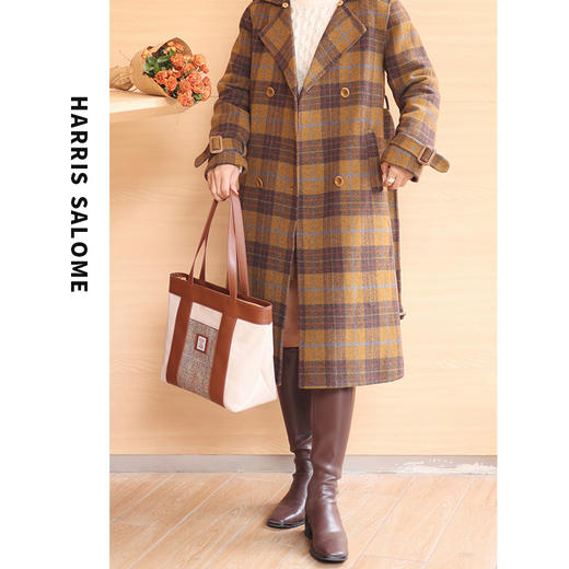 【HARRIS SALOME】格纹复古通勤大容量托特包 商品图4