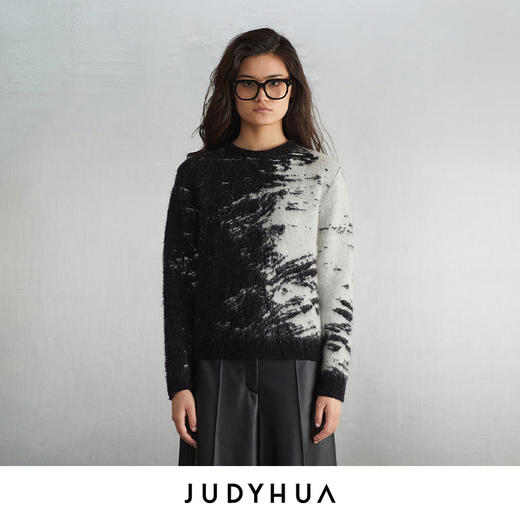 JUDYHUA 泼墨提花针织上衣 商品图0