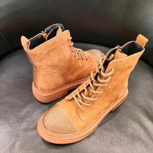 BB052奢华满钻加绒马丁靴 商品图4